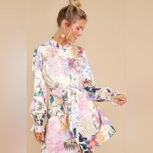Zara Floral Linen Dress